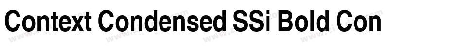 Context Condensed SSi Bold Condensed字体转换